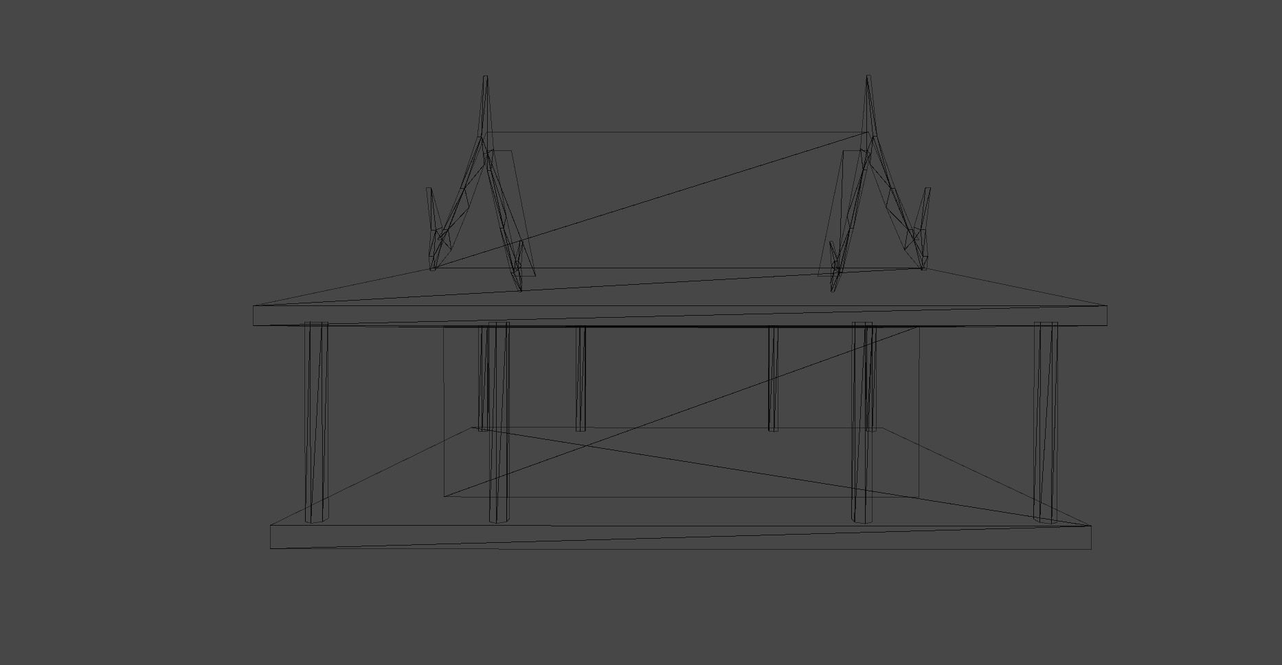 Thai traditional house 05 Low-poly 3D model Low-poly 3D model_1