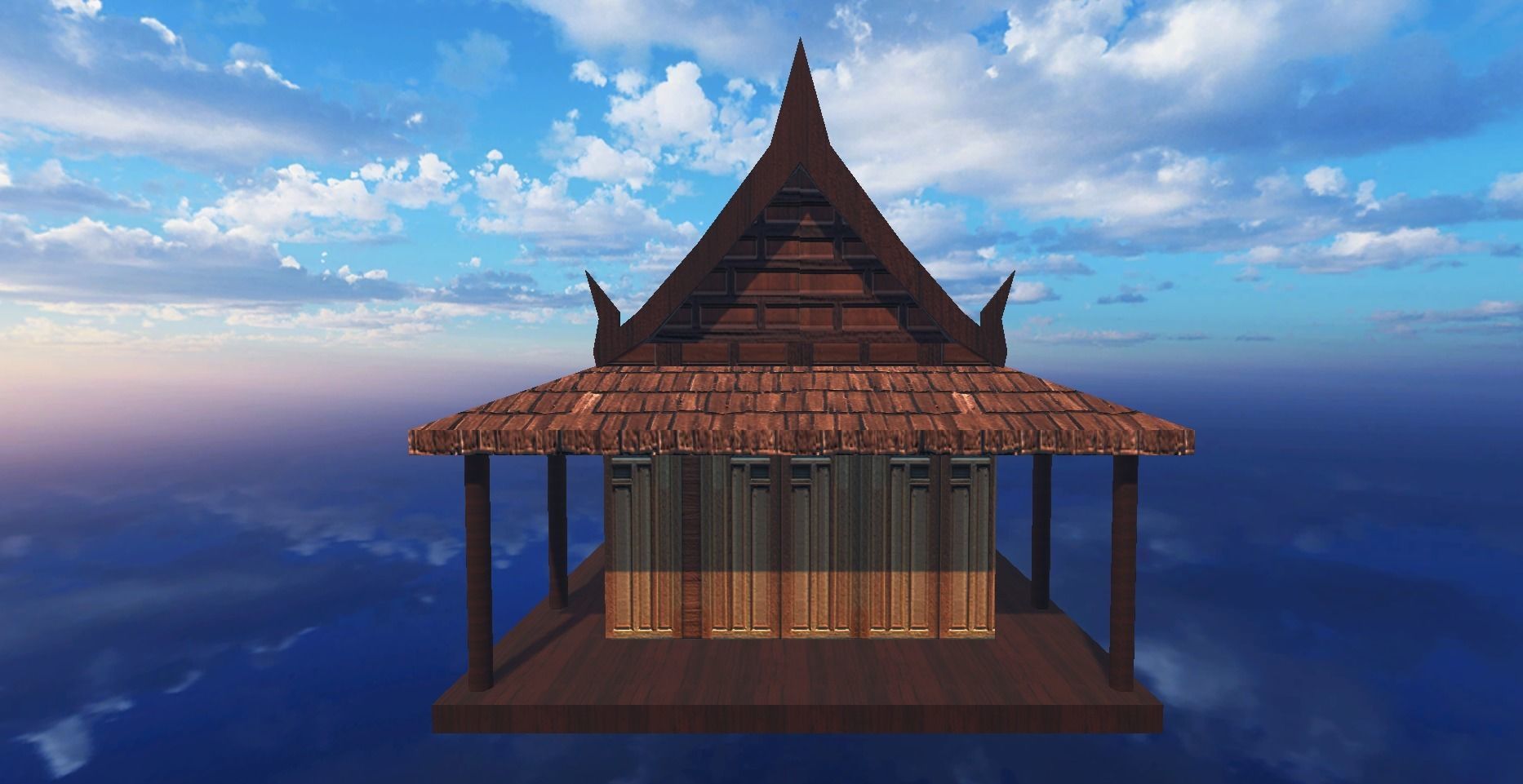 Thai traditional house 05 Low-poly 3D model Low-poly 3D model_3