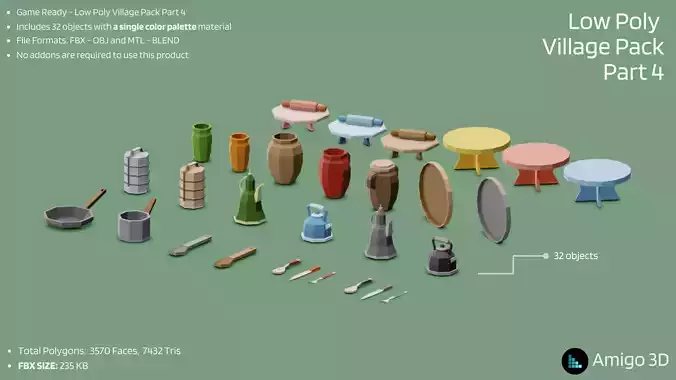 Low Poly Village Pack - Part 4