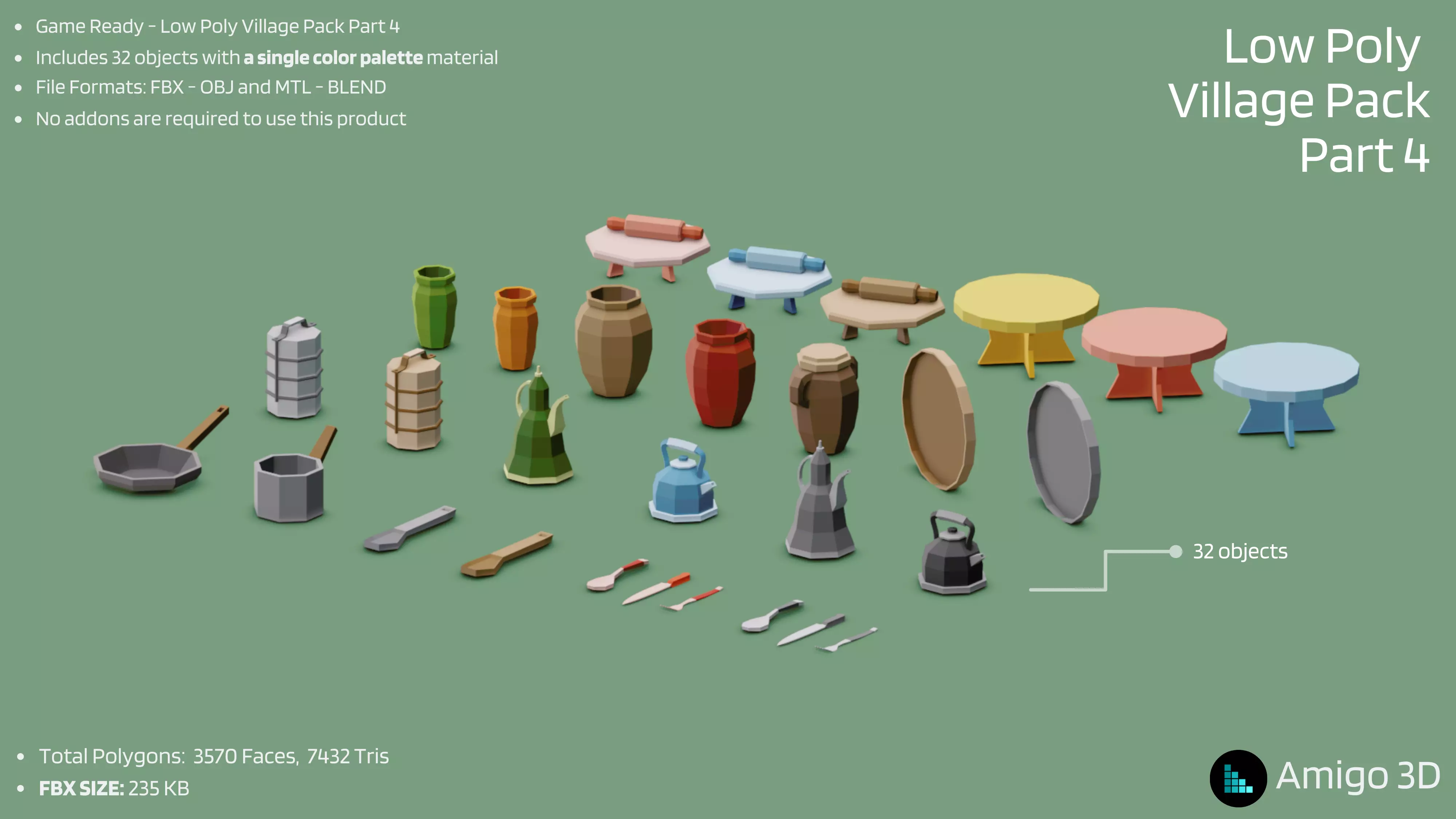 Low Poly Village Pack - Part 4 Low-poly 3D model_0