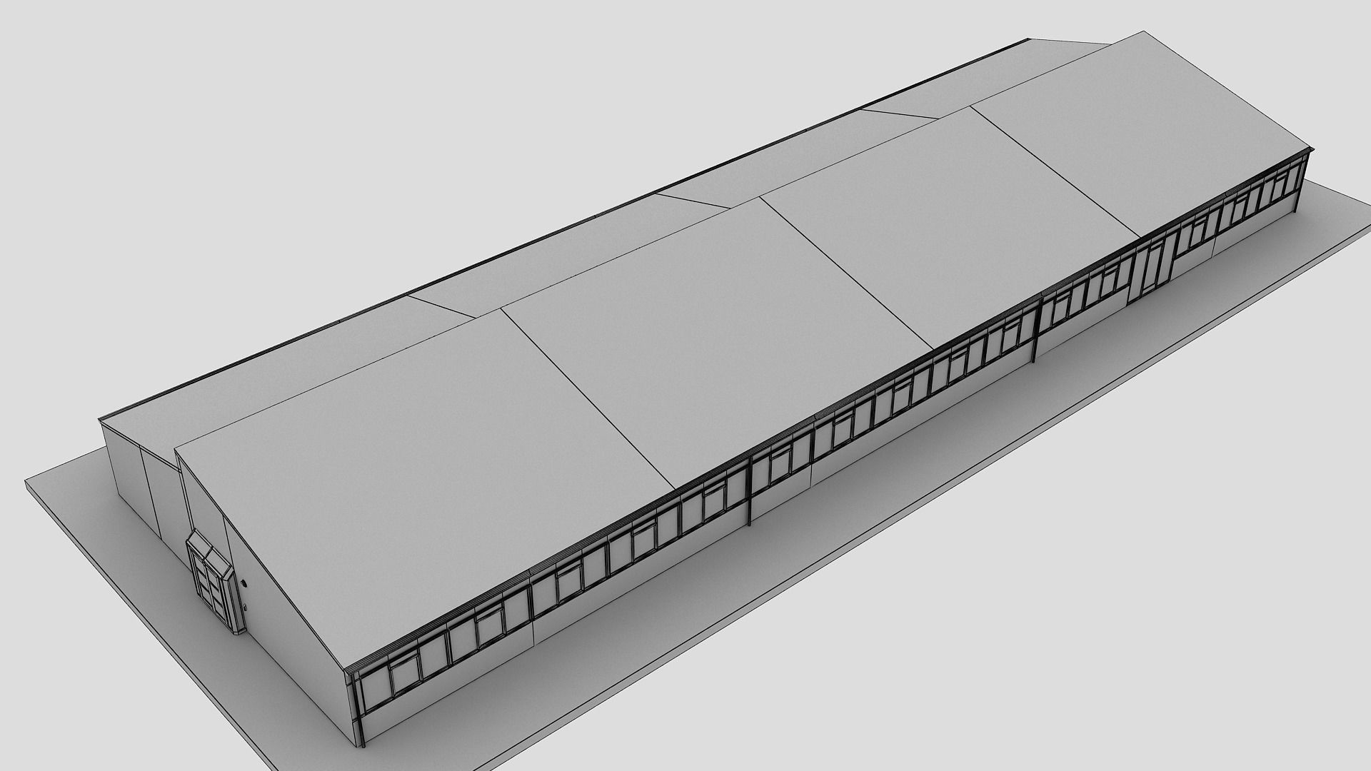 Realistic European City Block Building 13 Low-poly 3D model_18