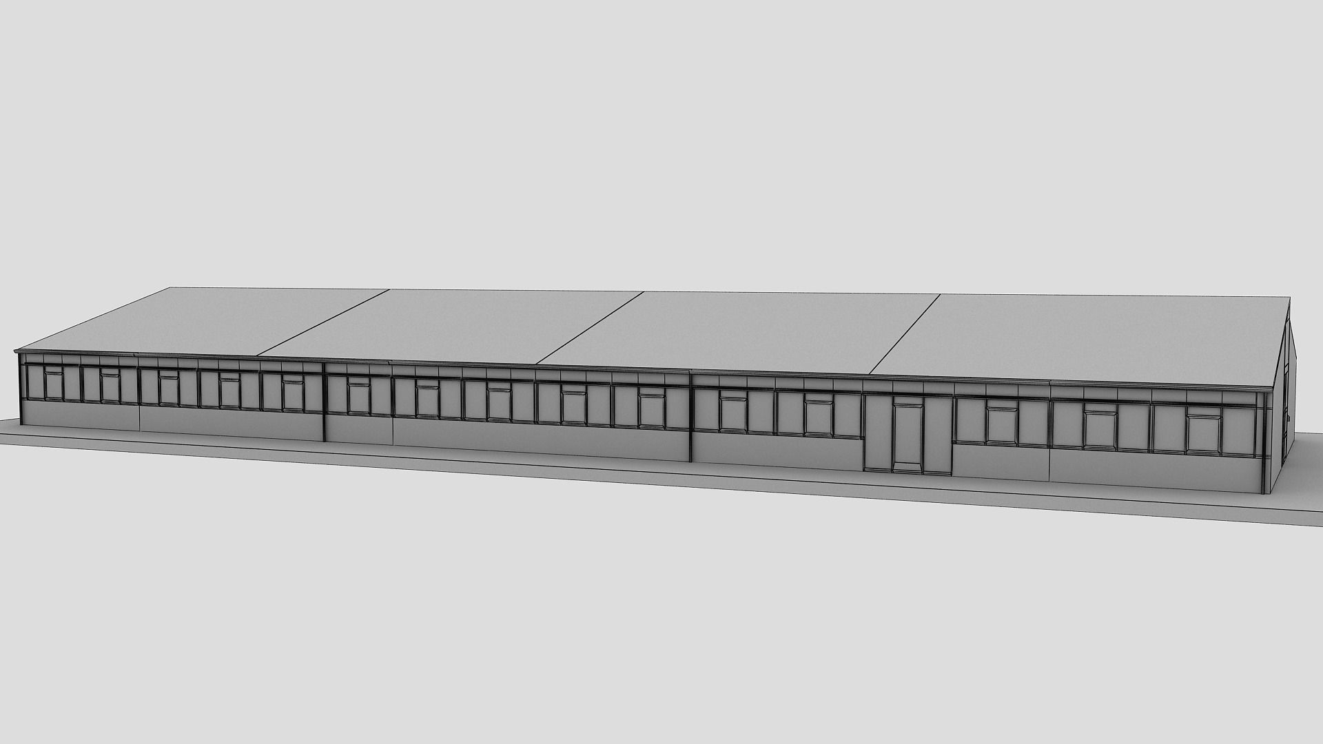 Realistic European City Block Building 13 Low-poly 3D model_17