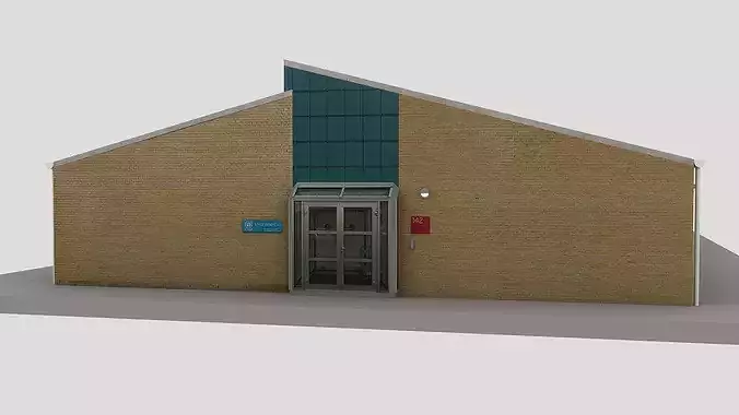 Realistic European City Block Building 13 Low-poly 3D model 5
