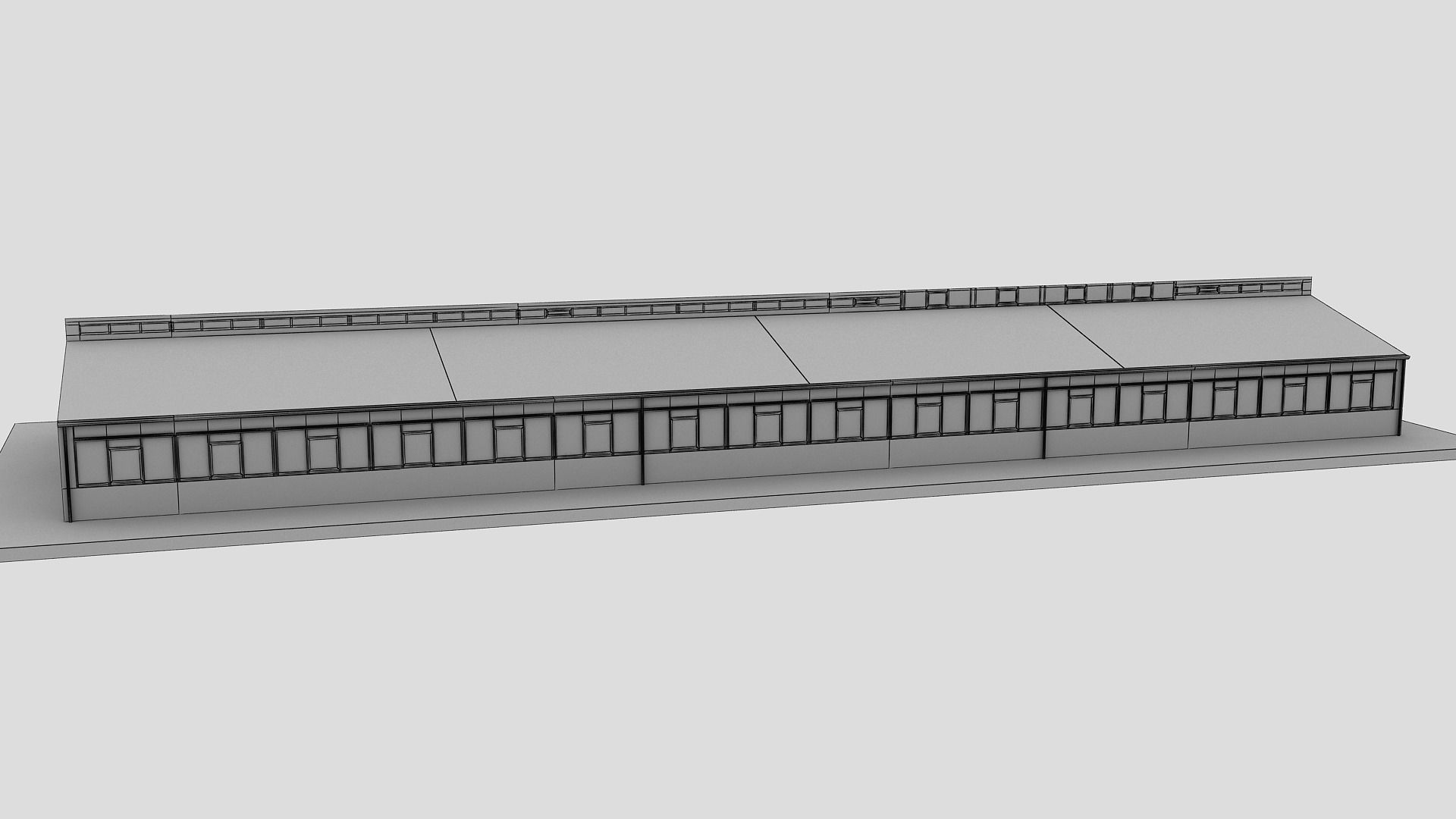 Realistic European City Block Building 13 Low-poly 3D model_14