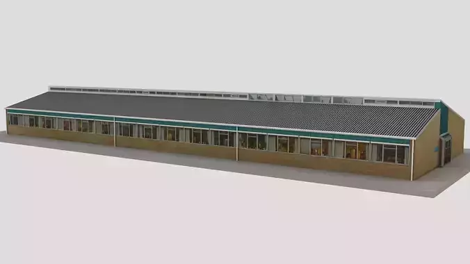Realistic European City Block Building 13
