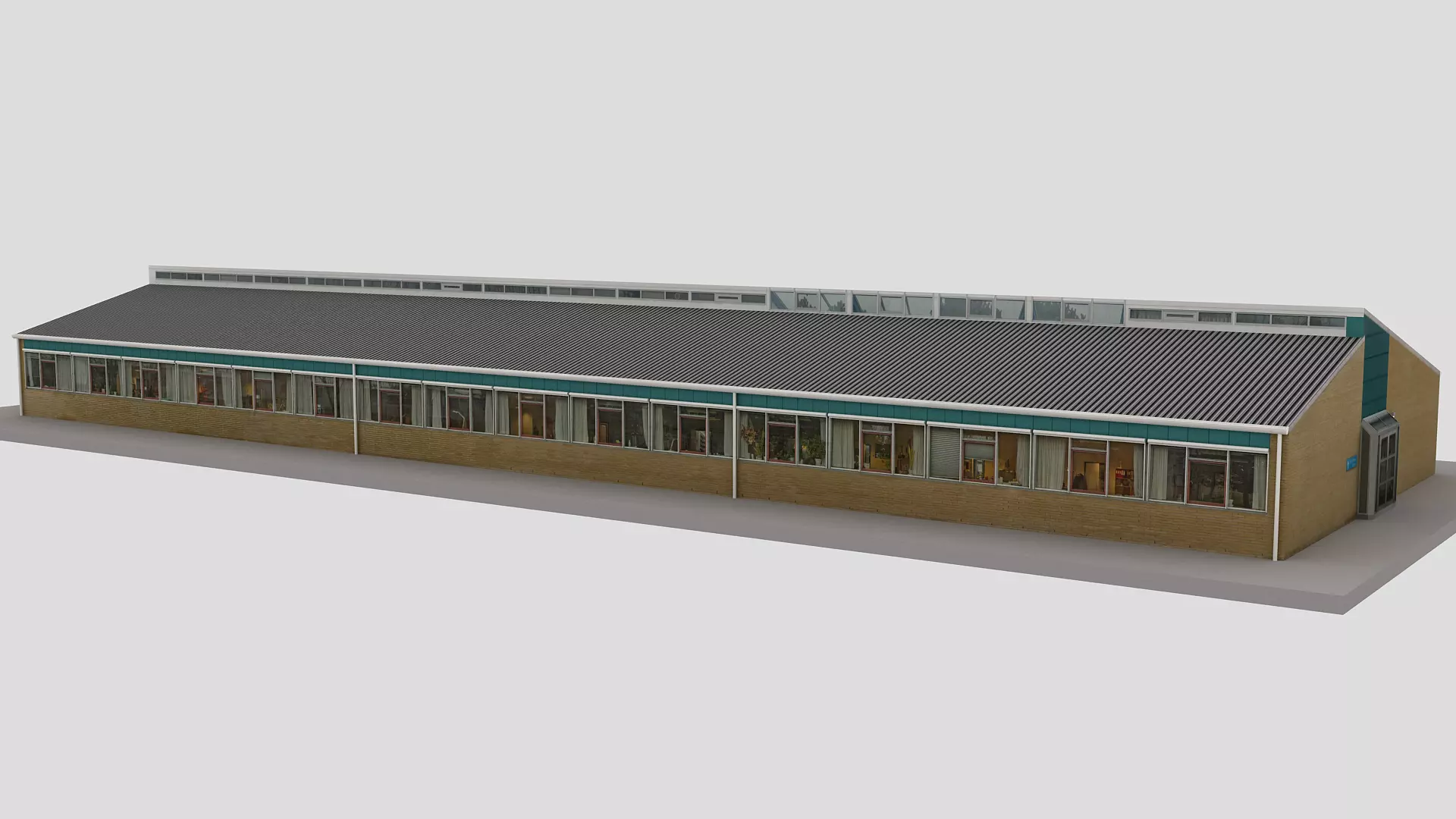 Realistic European City Block Building 13 Low-poly 3D model_0