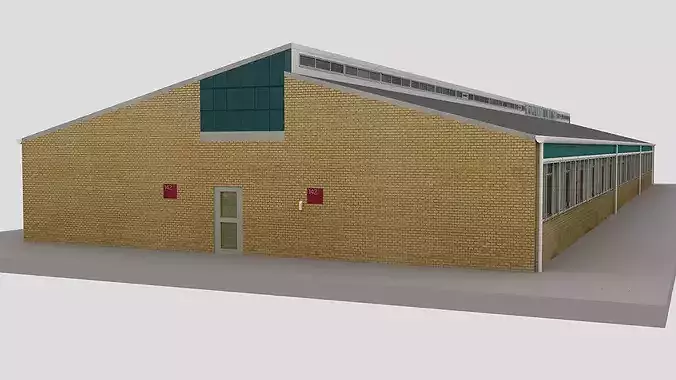Realistic European City Block Building 13 Low-poly 3D model 6