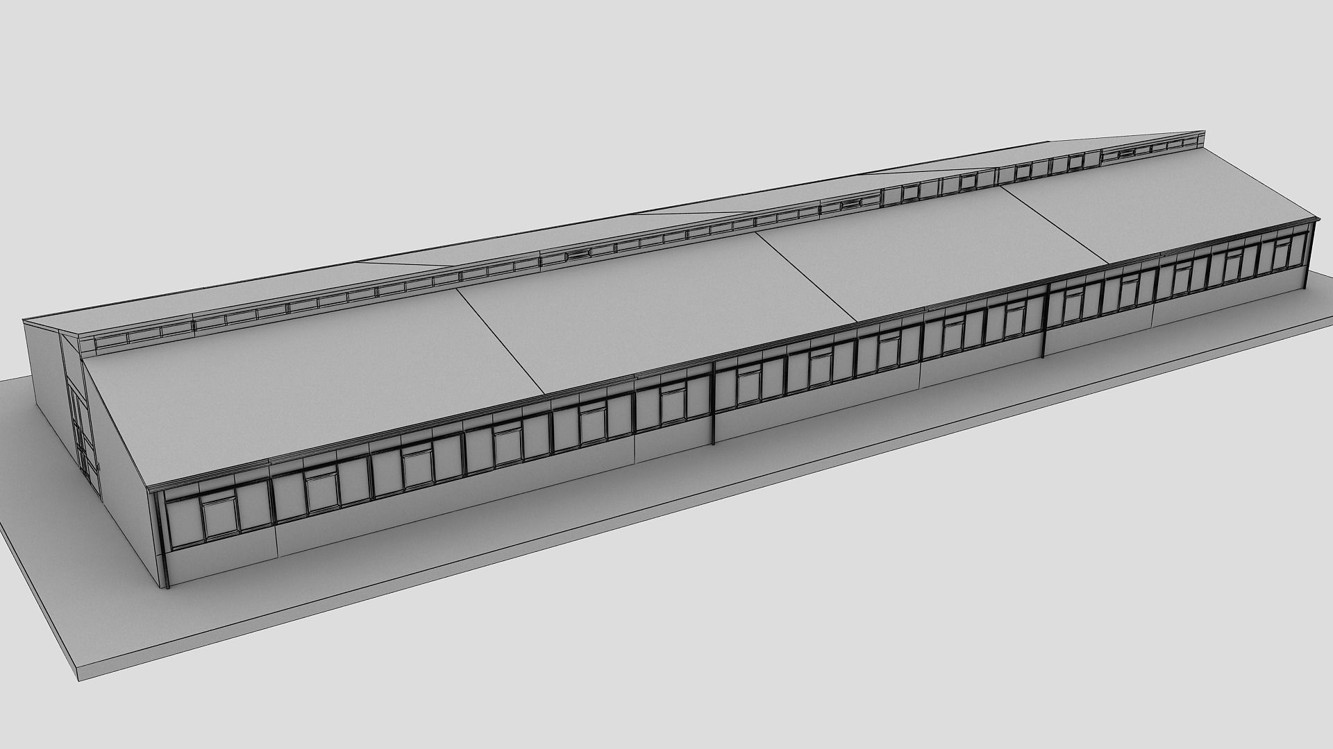 Realistic European City Block Building 13 Low-poly 3D model_19