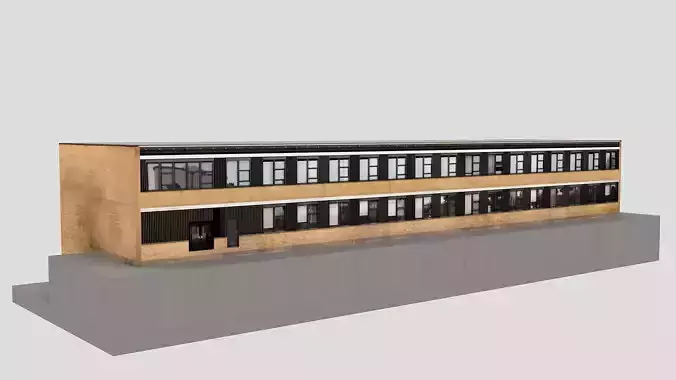 Realistic European City Block Building 17