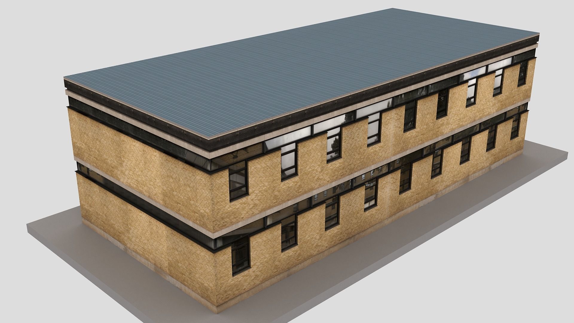 Realistic European City Block Building 20 Low-poly 3D model_5