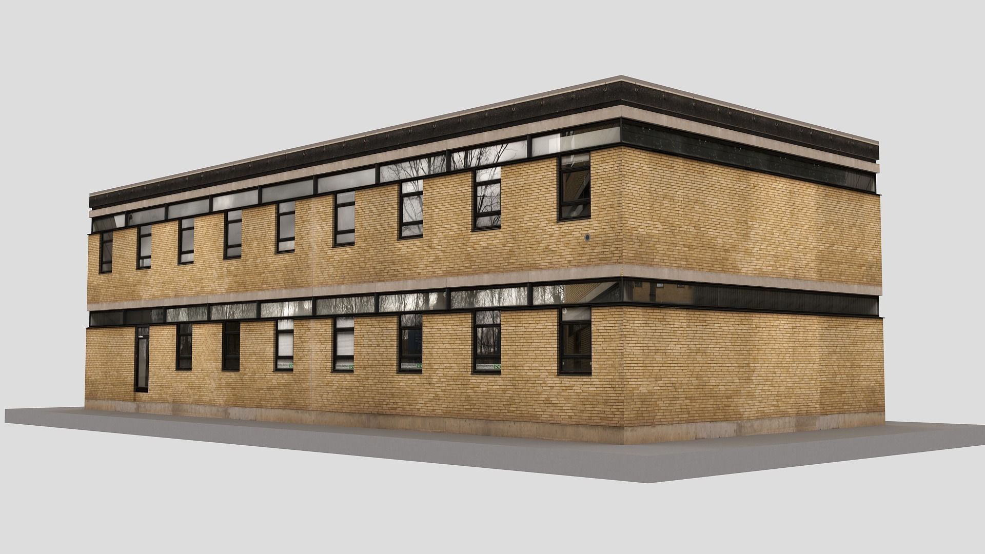 Realistic European City Block Building 20 Low-poly 3D model_3