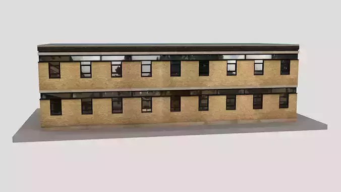 Realistic European City Block Building 20