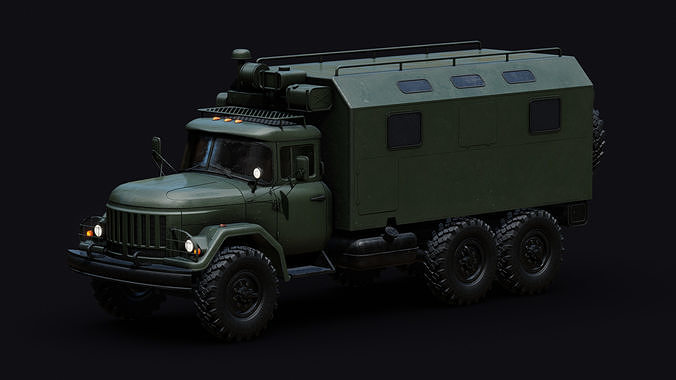 Soviet Army Command Vehicle Low-poly 3D model