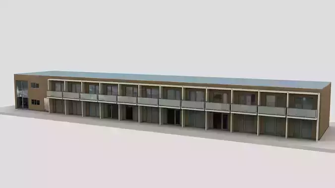 Realistic European City Block Building 23