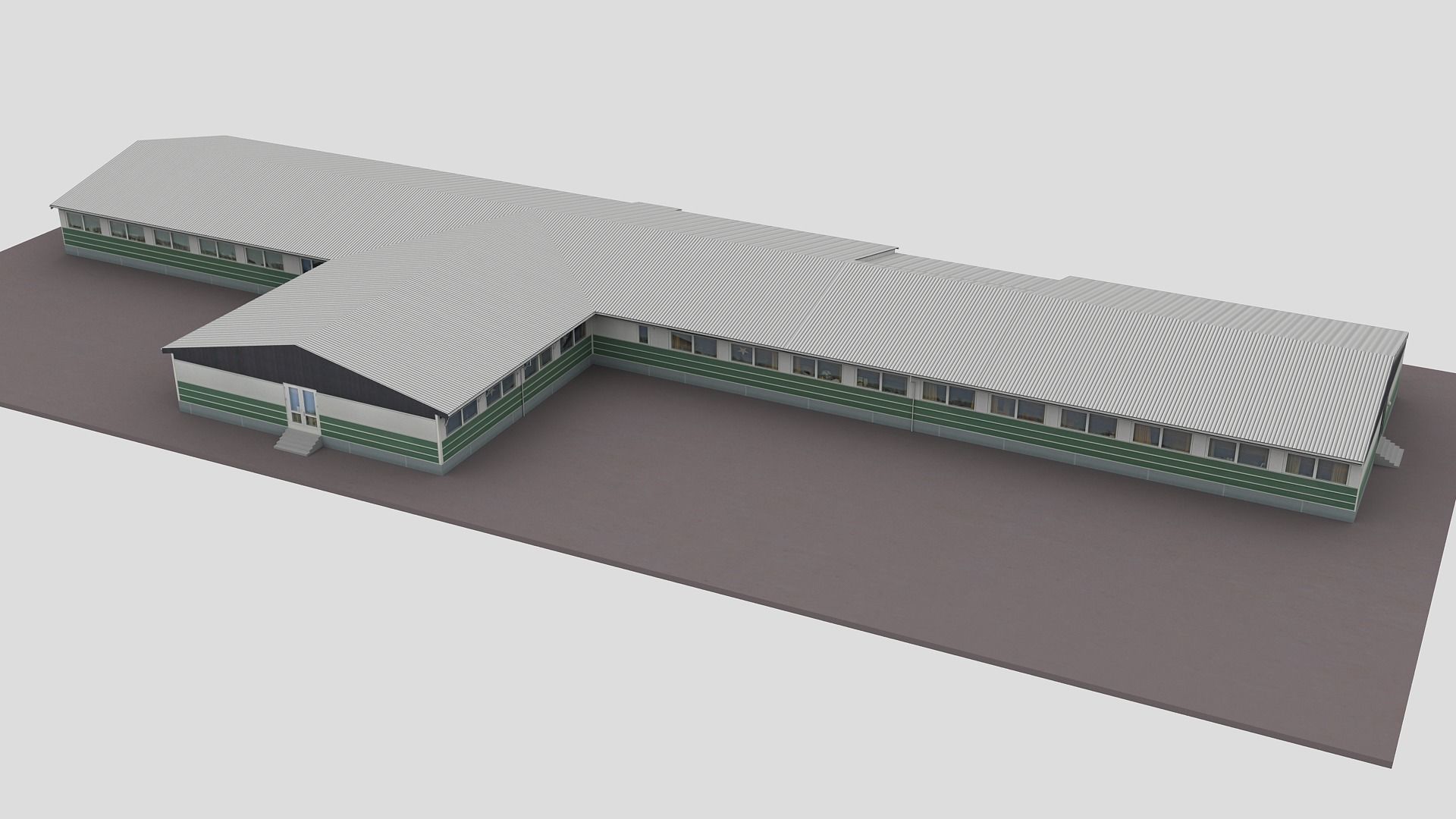 Realistic European City Block Building 24 Low-poly 3D model_9