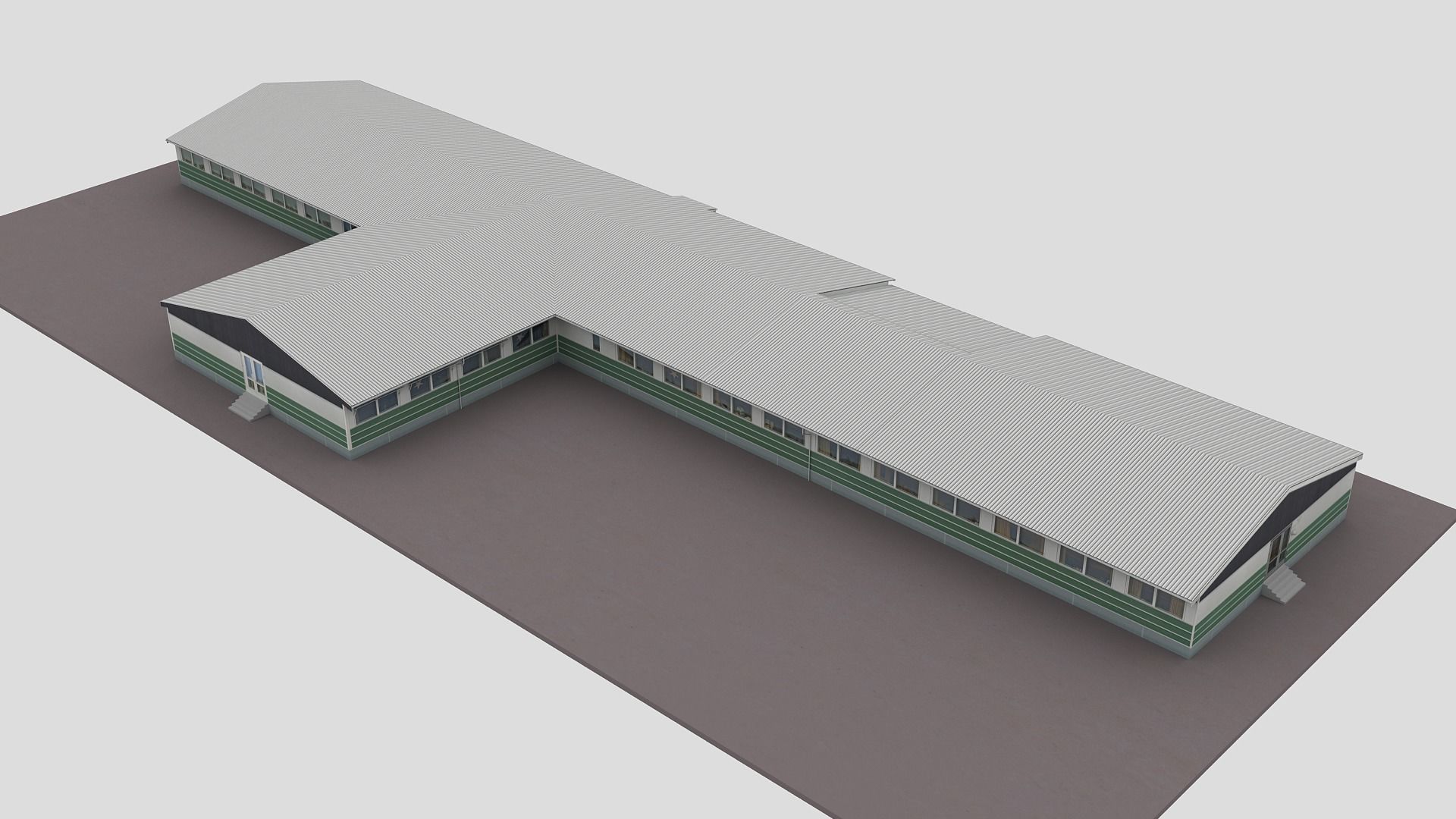 Realistic European City Block Building 24 Low-poly 3D model_7