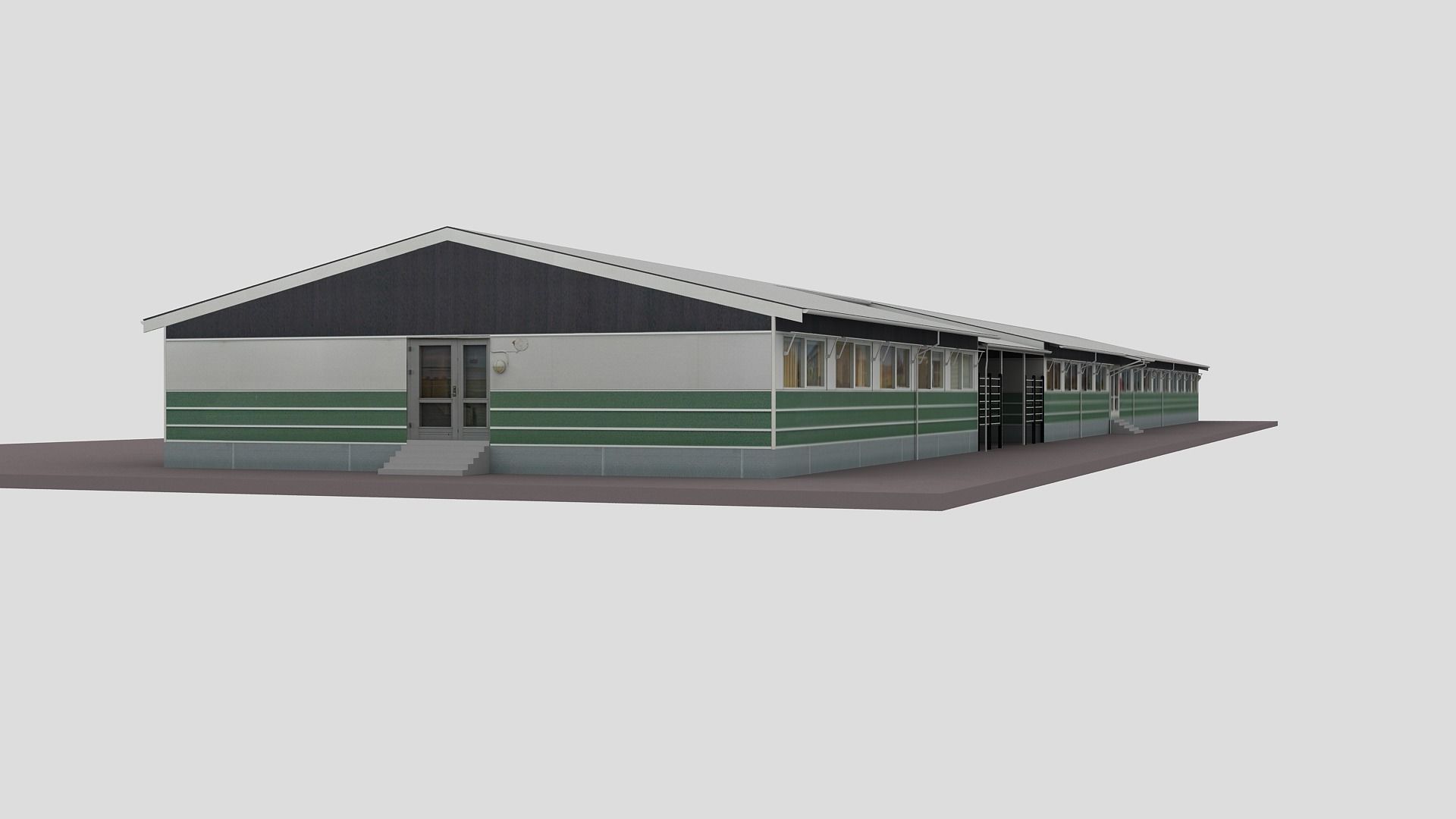 Realistic European City Block Building 24 Low-poly 3D model_5