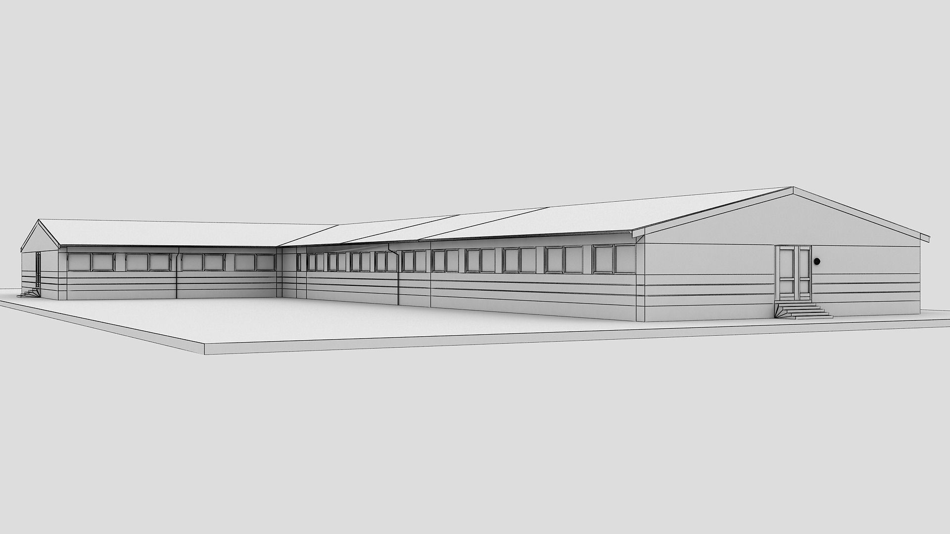 Realistic European City Block Building 24 Low-poly 3D model_16