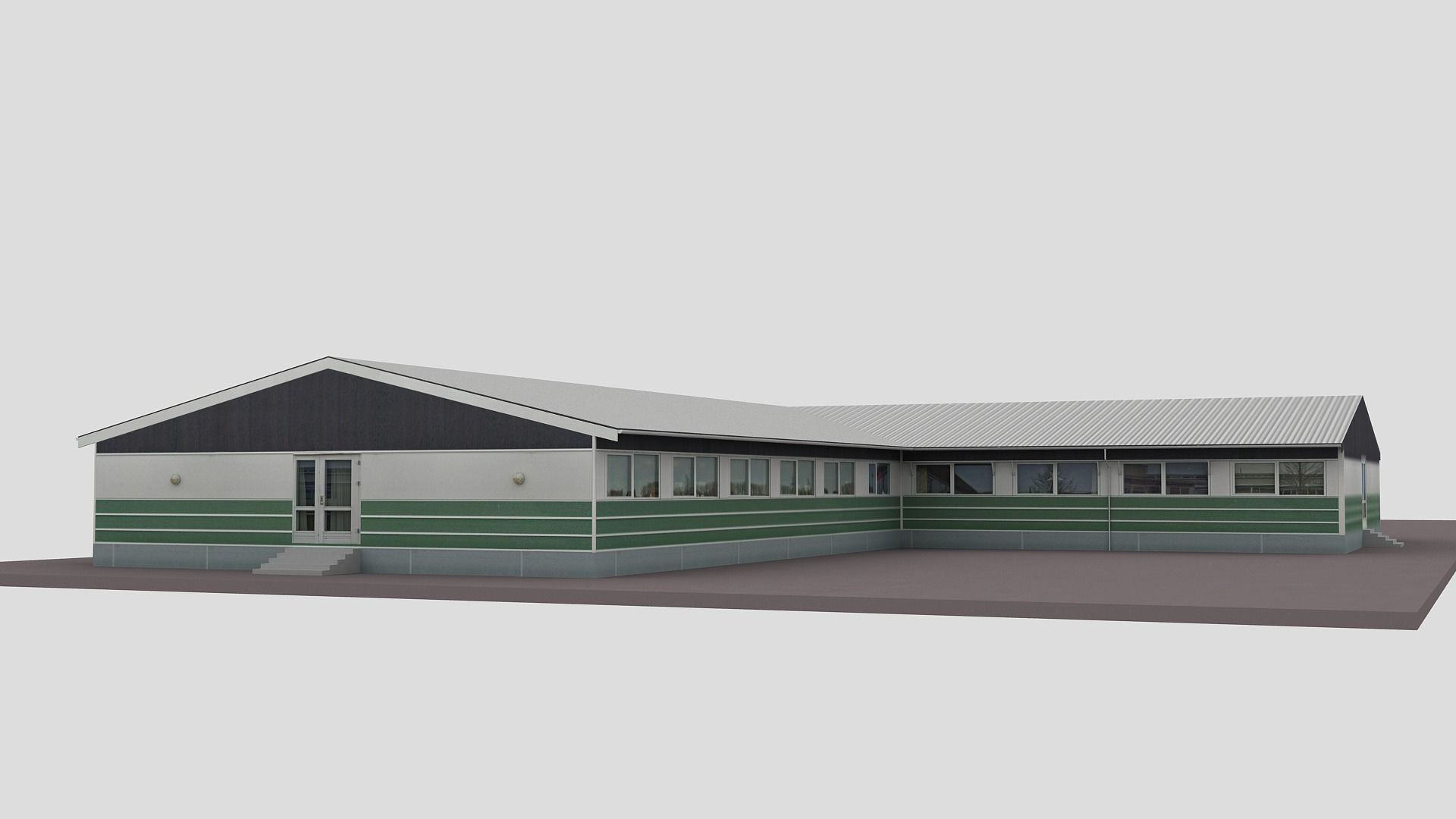 Realistic European City Block Building 24 Low-poly 3D model_2