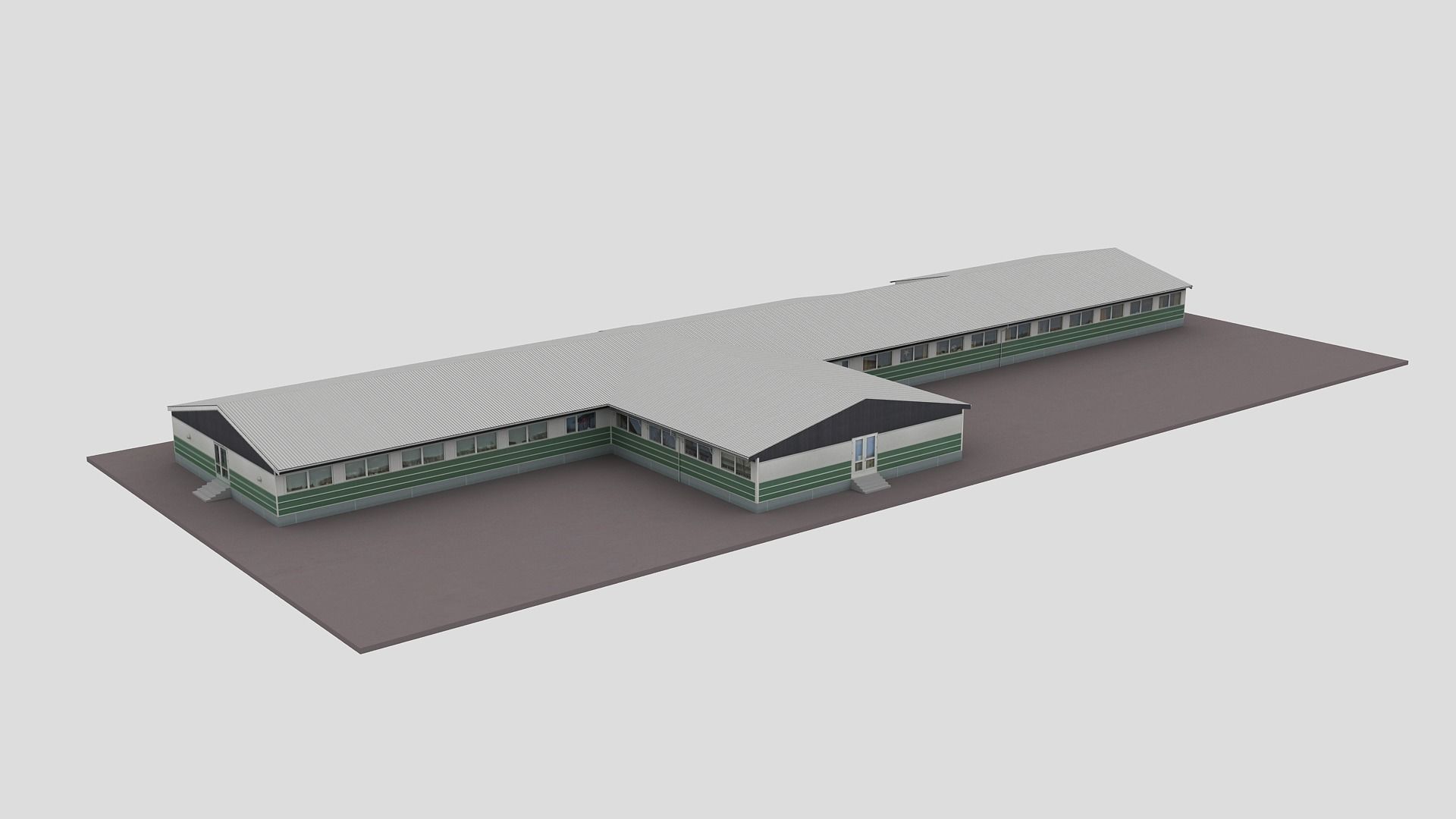 Realistic European City Block Building 24 Low-poly 3D model_1