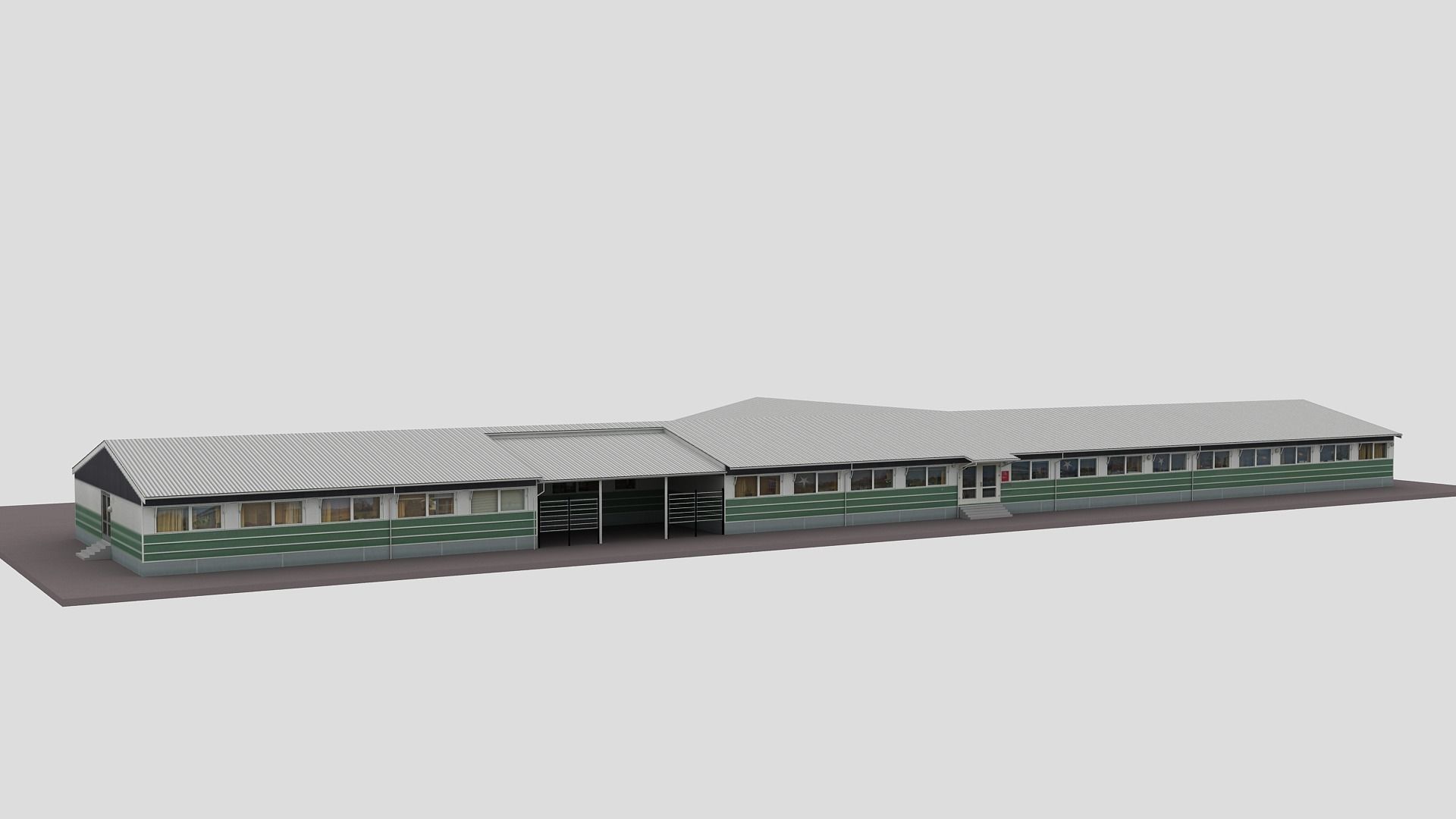 Realistic European City Block Building 24 Low-poly 3D model_3