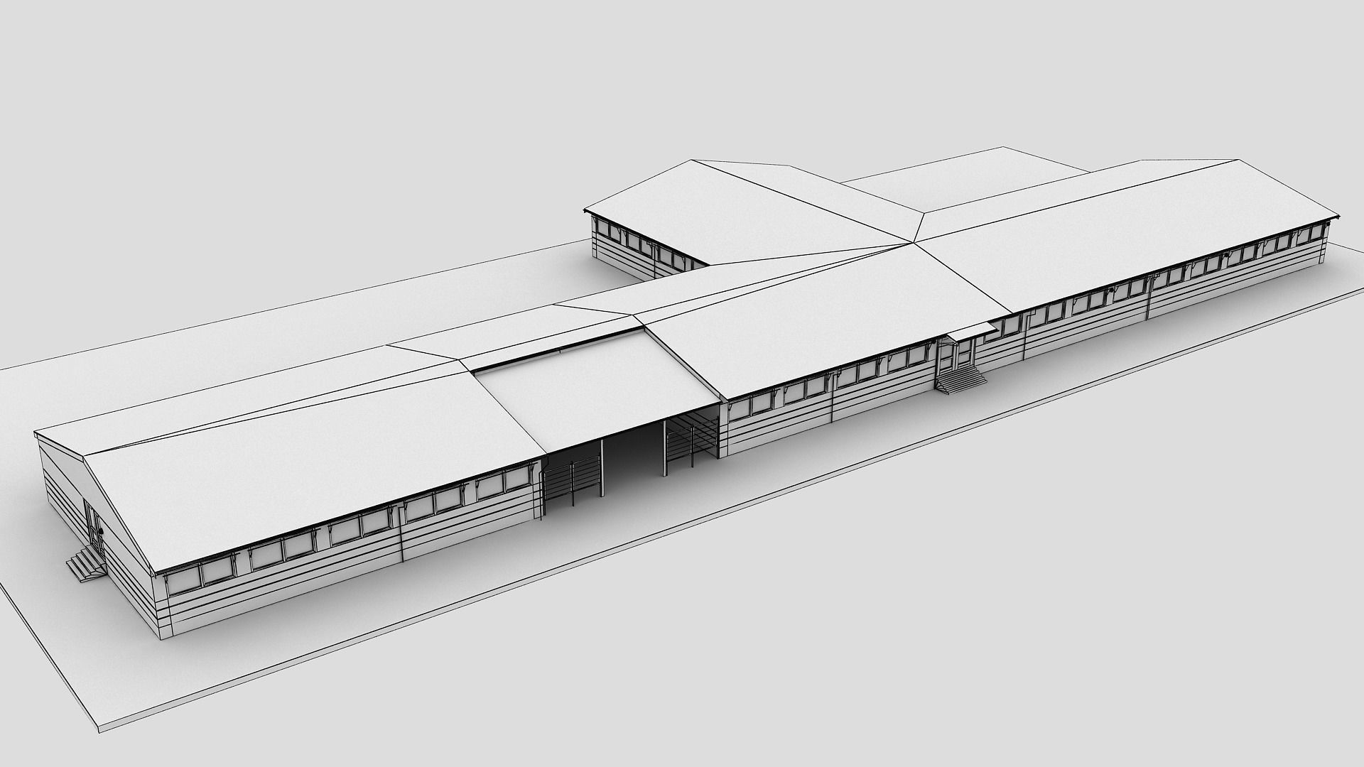 Realistic European City Block Building 24 Low-poly 3D model_14