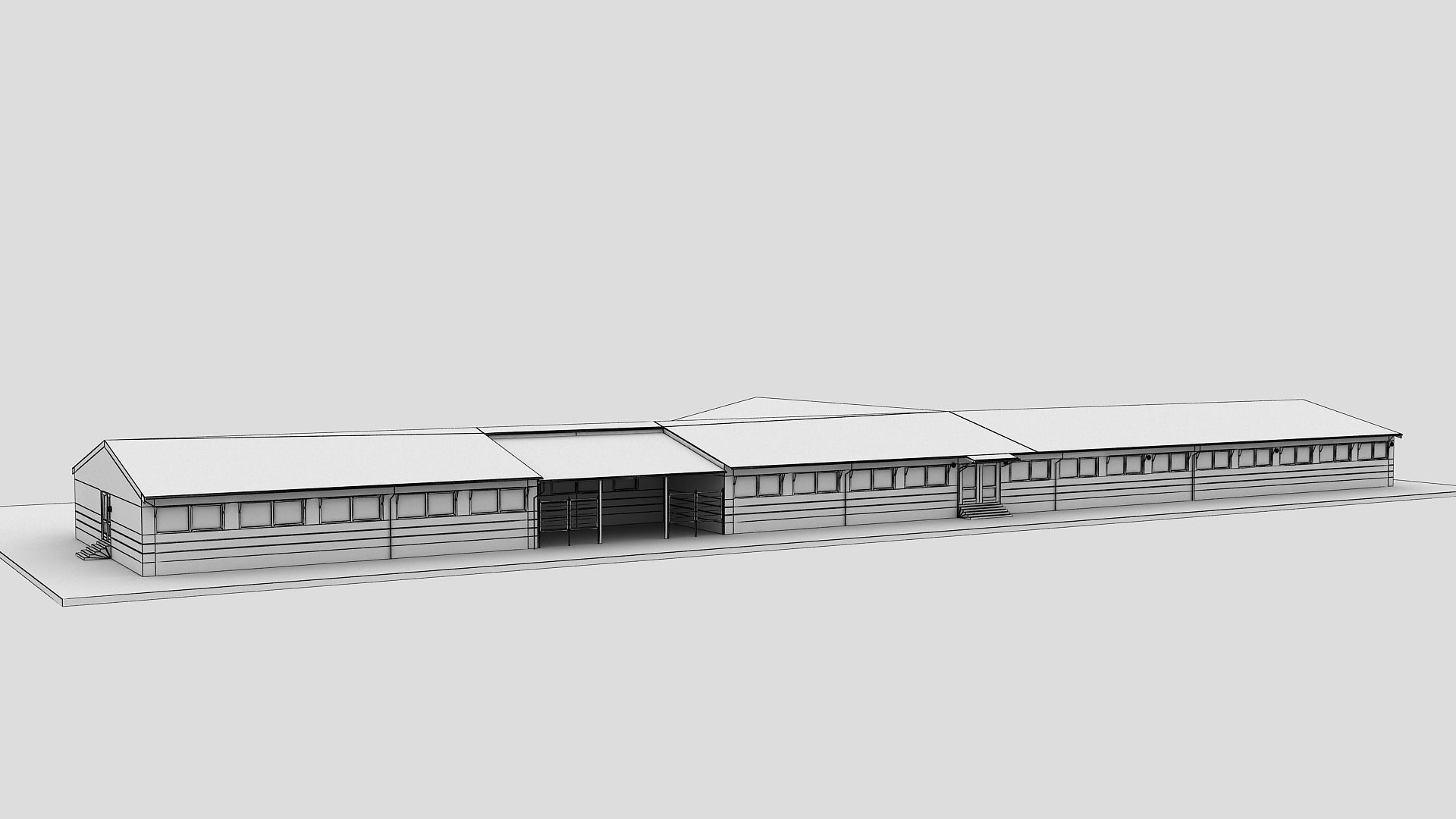 Realistic European City Block Building 24 Low-poly 3D model_13