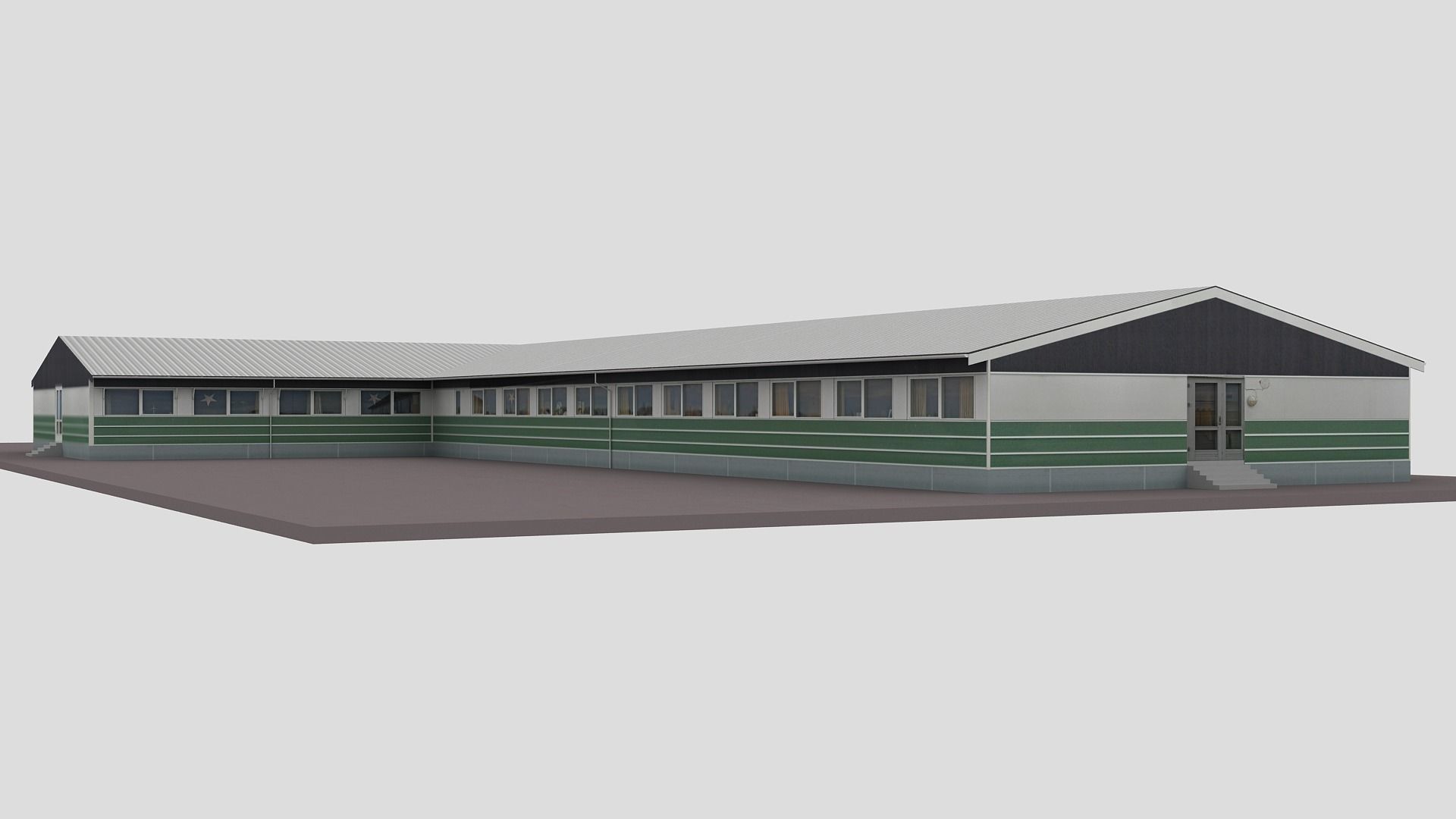 Realistic European City Block Building 24 Low-poly 3D model_6