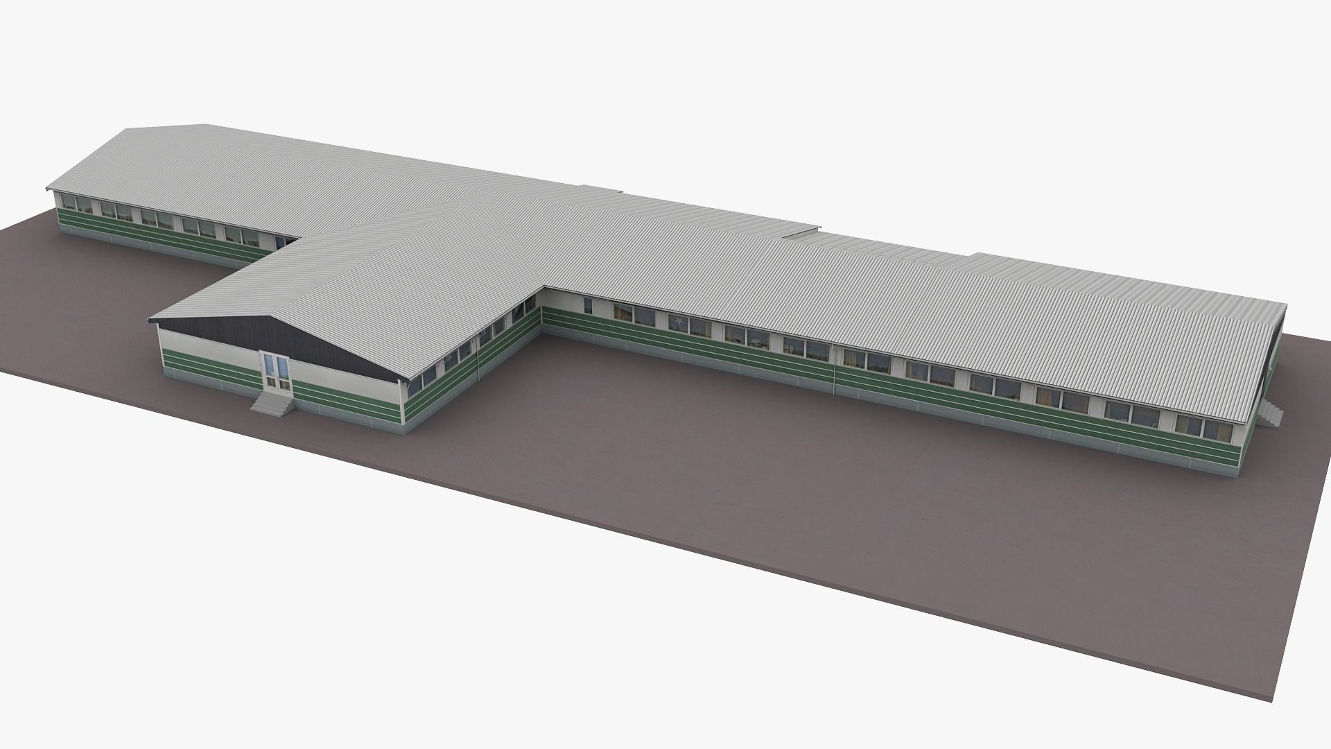 Realistic European City Block Building 24 Low-poly 3D model_10