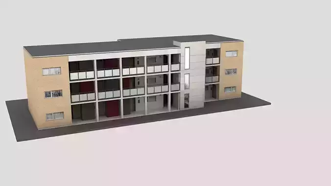 Realistic European City Block Building 26