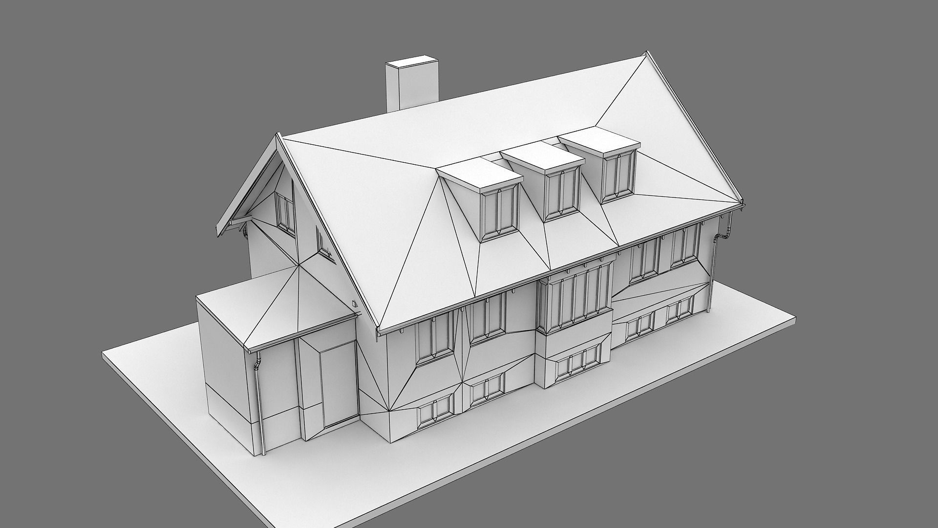 Realistic European City Block Building 28 Low-poly 3D model_15