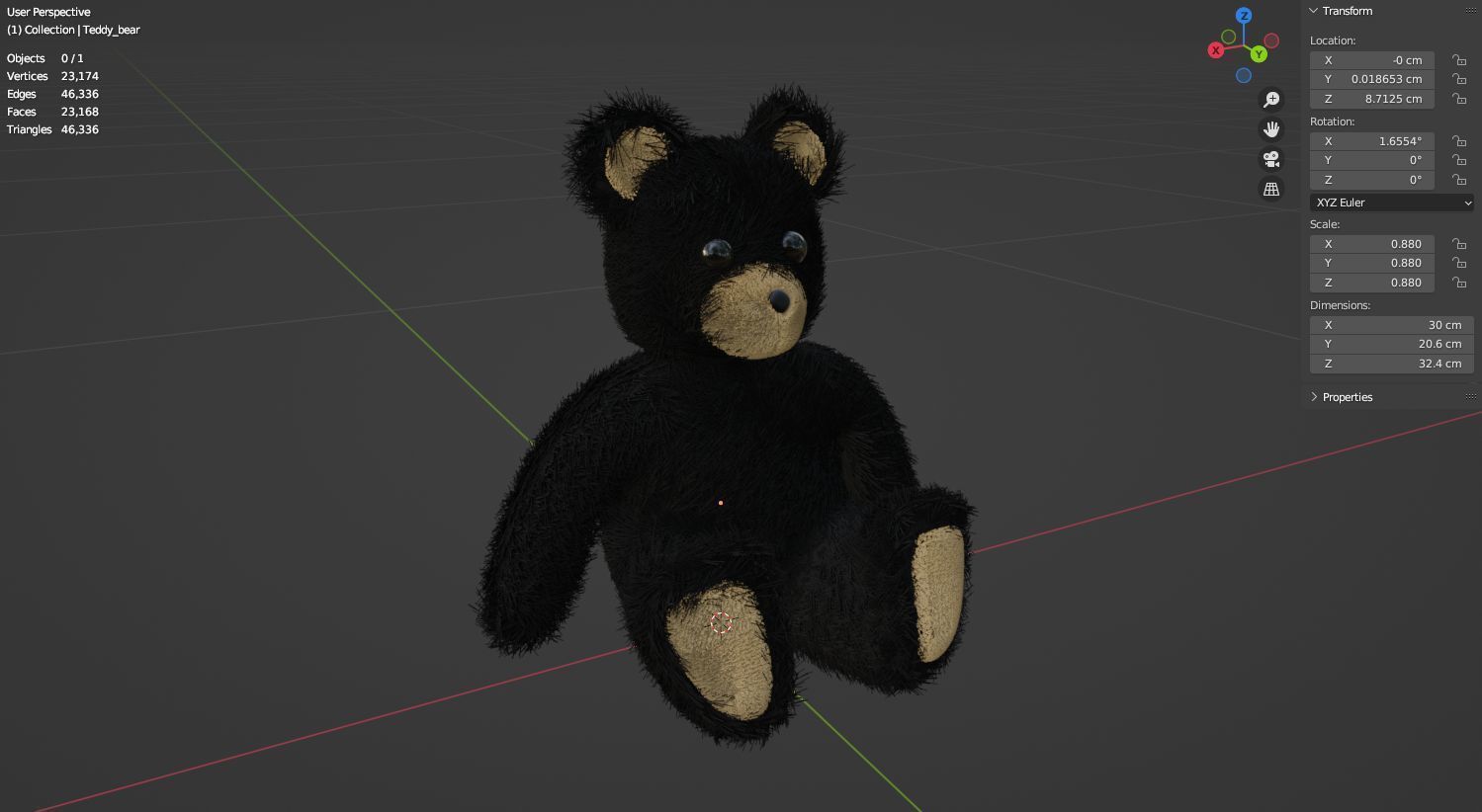 Taddy bears set 3D model 3D model_42