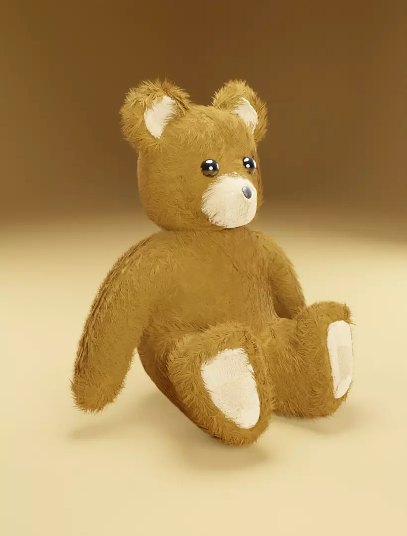 Taddy bears set 3D model 3D model_0
