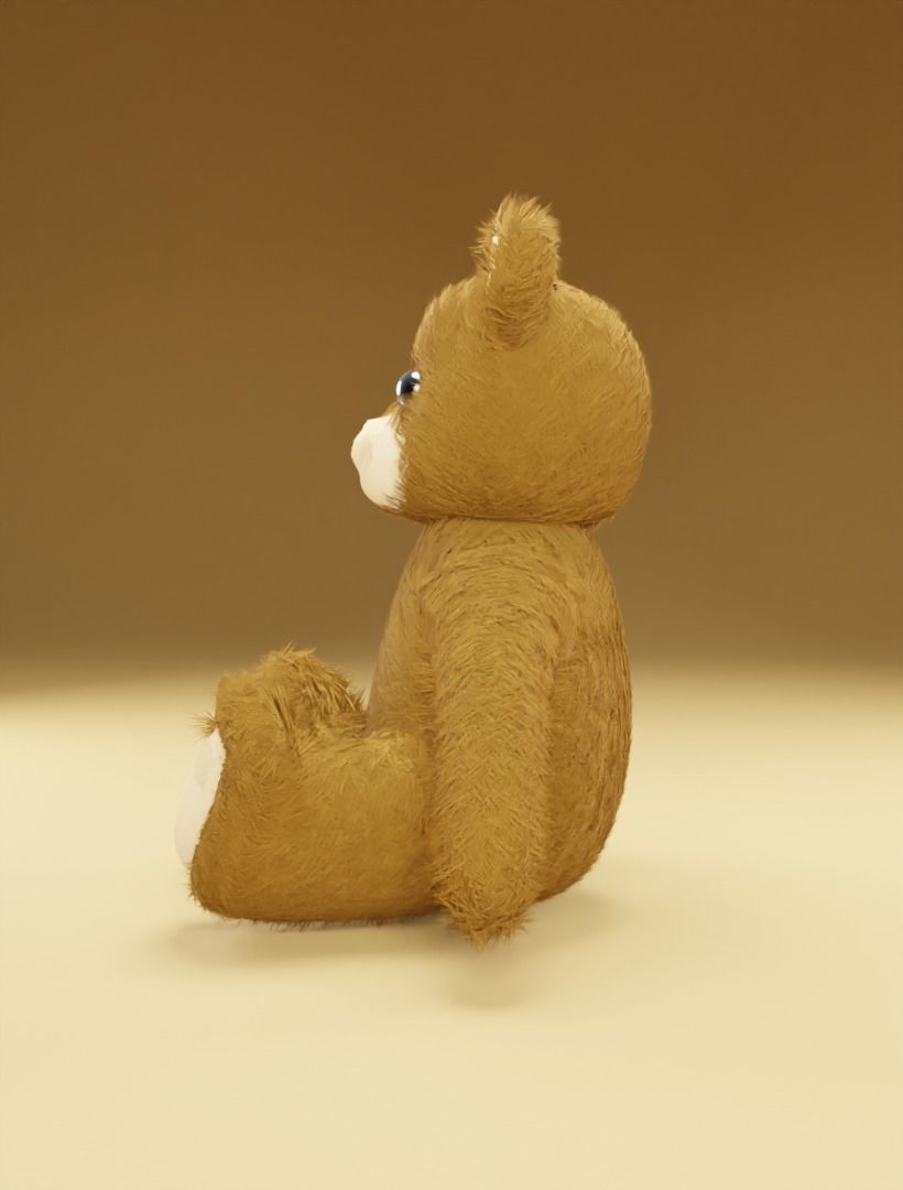 Taddy bears set 3D model 3D model_3