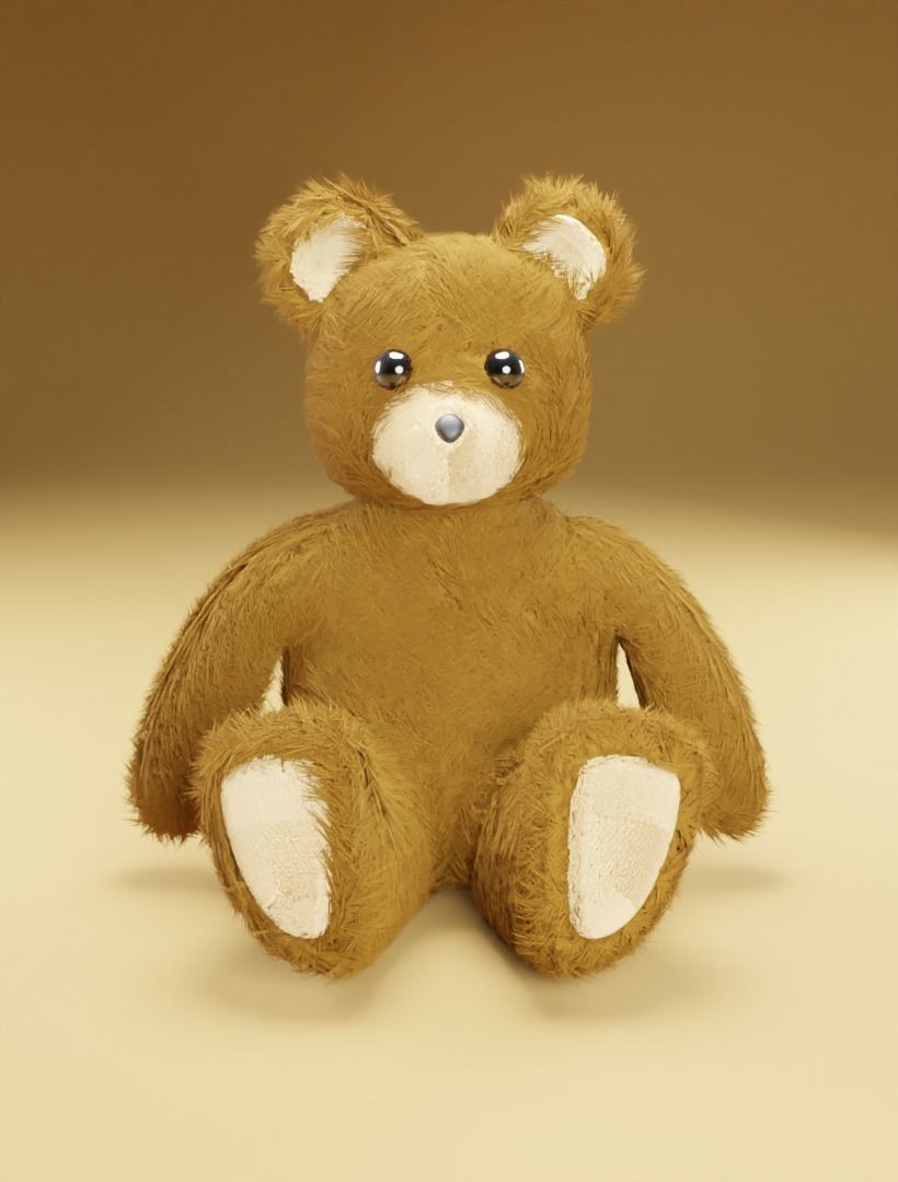 Taddy bears set 3D model 3D model_1
