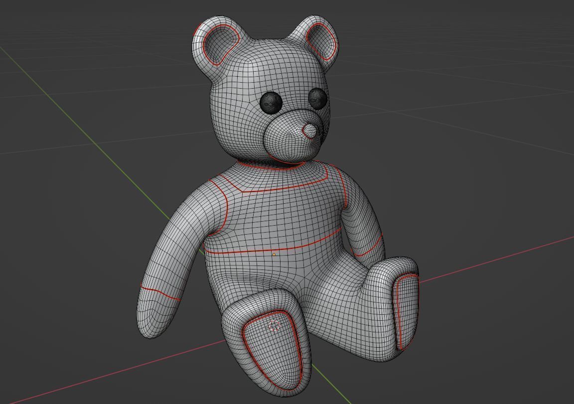 Taddy bears set 3D model 3D model_43