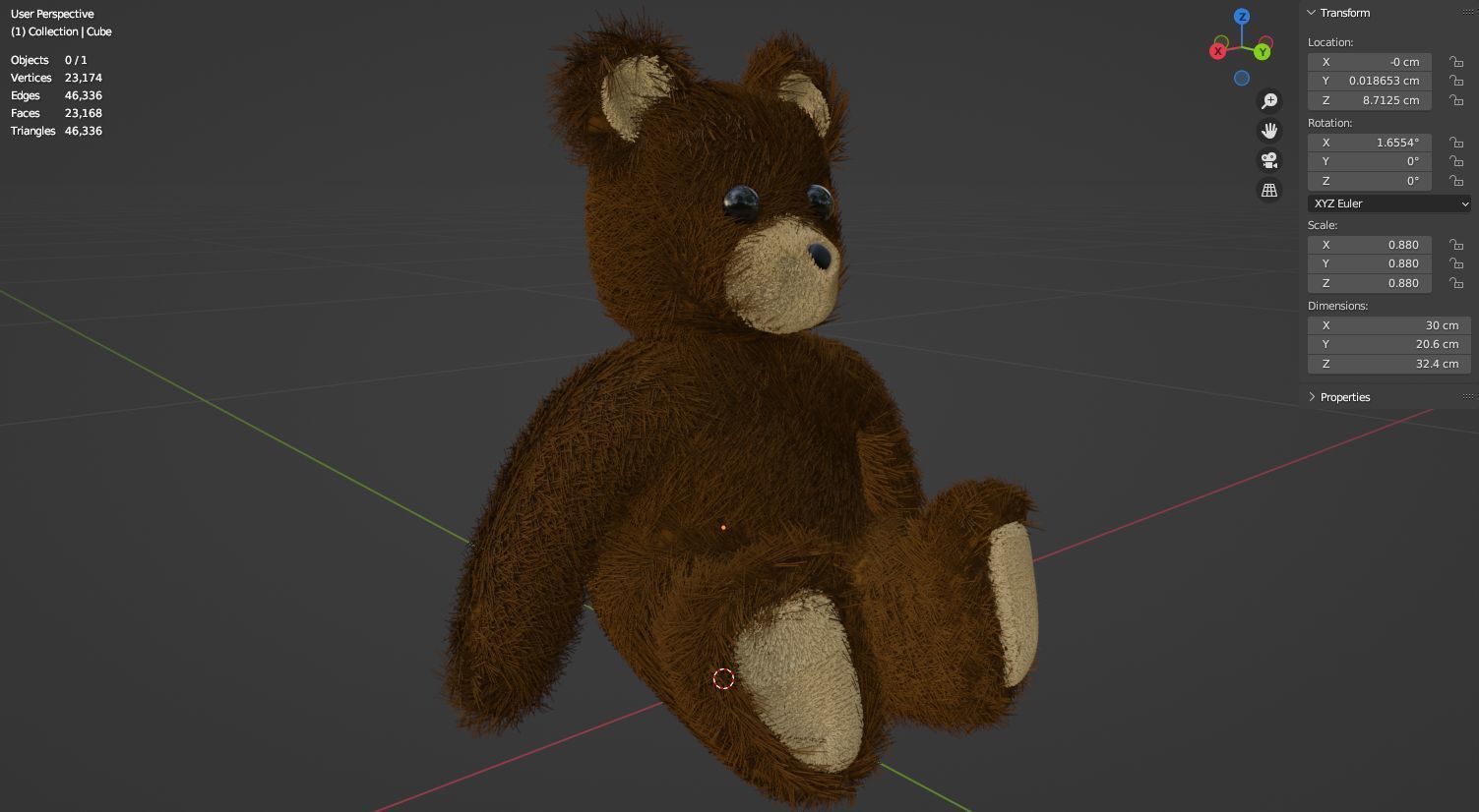 Taddy bears set 3D model 3D model_40