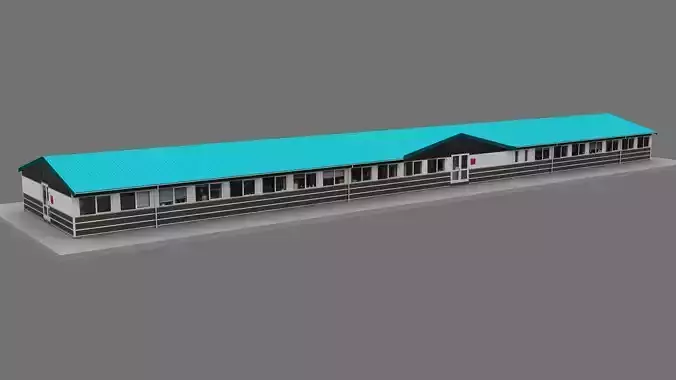 Realistic European City Block Building 29