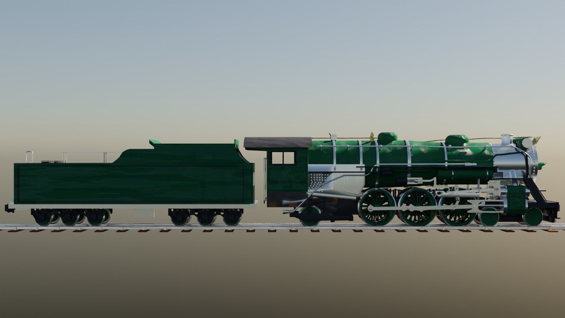 Southern Ps-4 Pacific 4-6-2 3D model_6