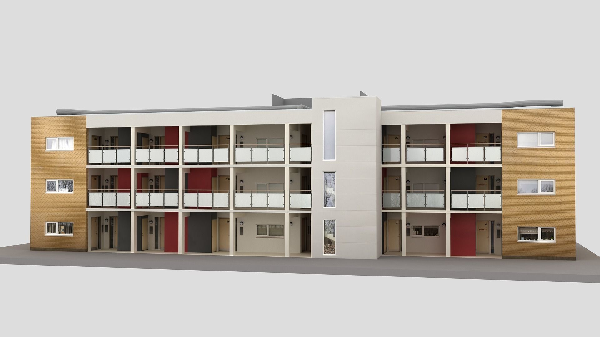 Realistic European City Block Building 30 Low-poly 3D model_5