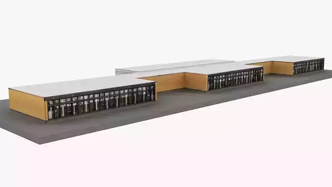 Realistic European City Block Building 31