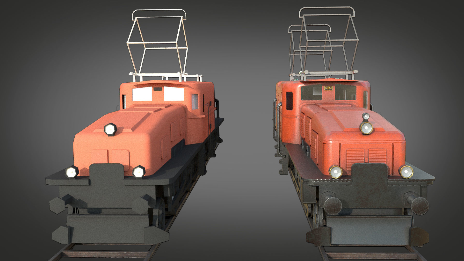 Crocodile Locomotive Train Class Ce 6-8 Low-poly 3D model_13