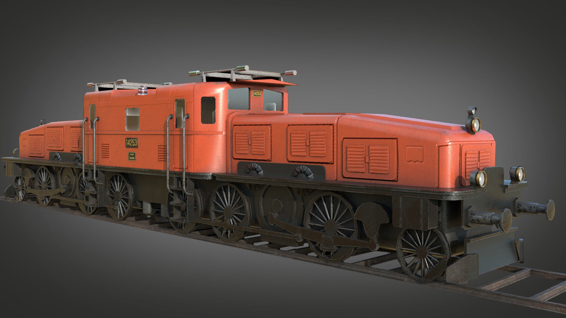 Crocodile Locomotive Train Class Ce 6-8 Low-poly 3D model_4