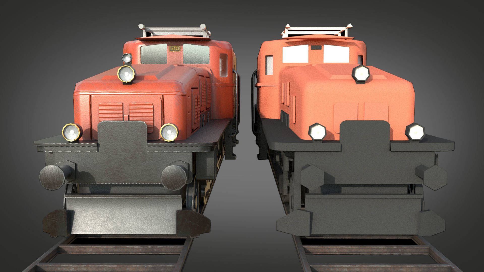 Crocodile Locomotive Train Class Ce 6-8 Low-poly 3D model_7