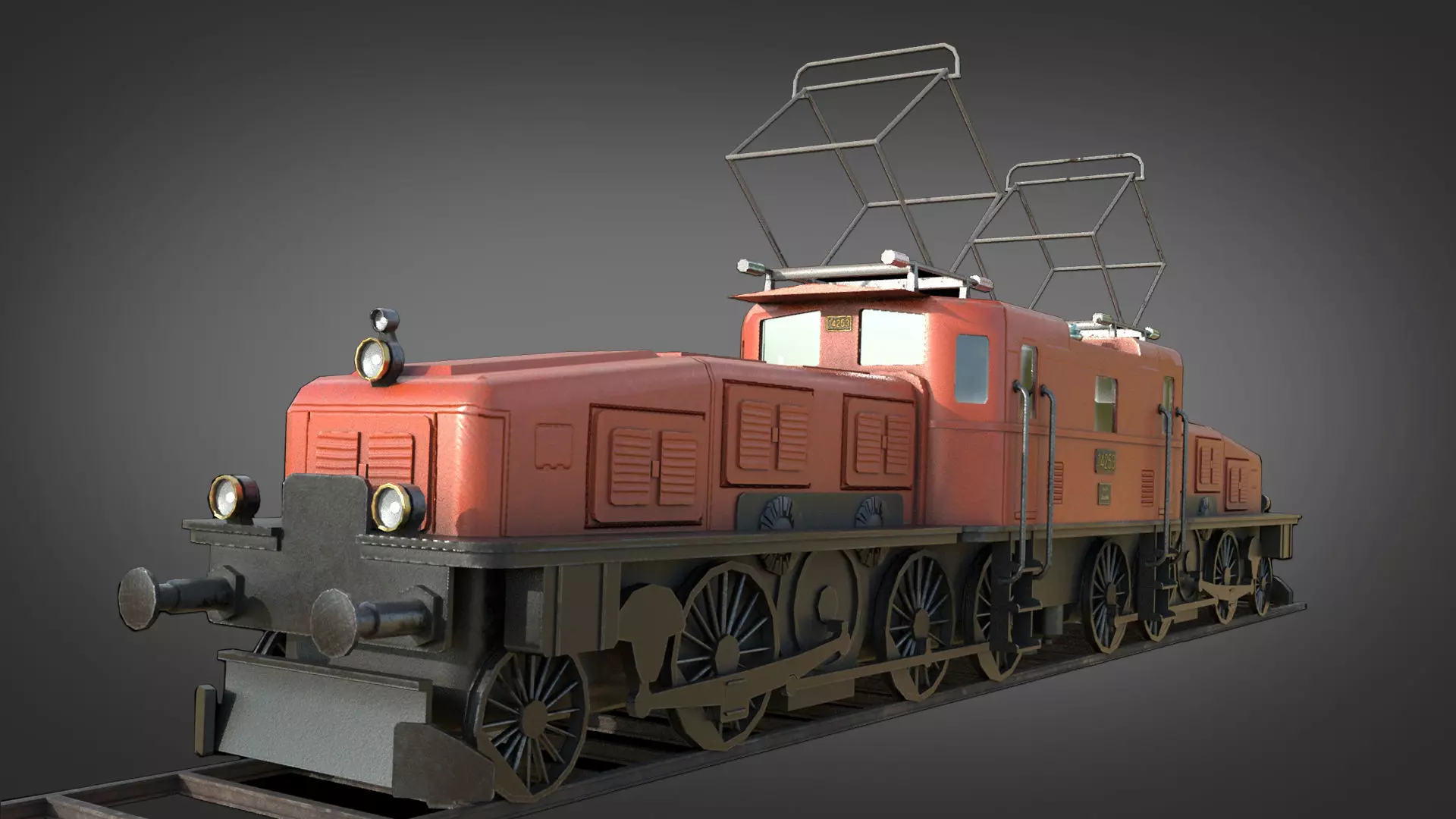 Crocodile Locomotive Train Class Ce 6-8 Low-poly 3D model_0