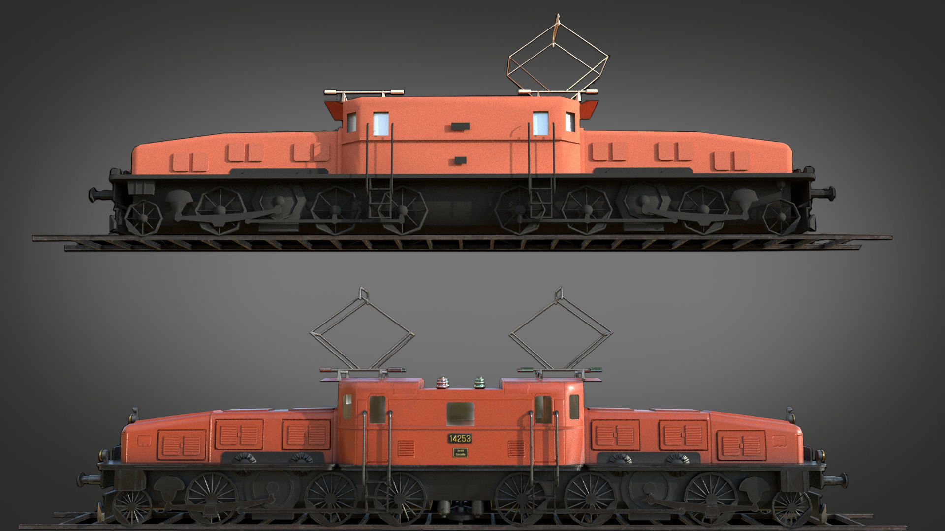 Crocodile Locomotive Train Class Ce 6-8 Low-poly 3D model_11