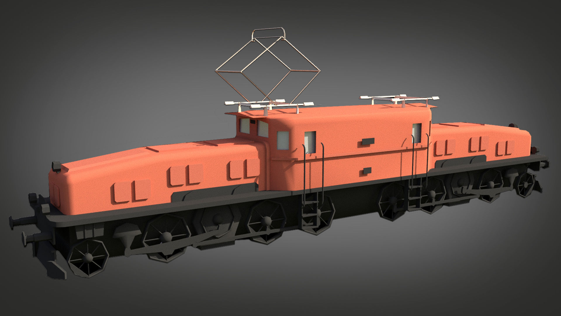 Crocodile Locomotive Train Class Ce 6-8 Low-poly 3D model_8