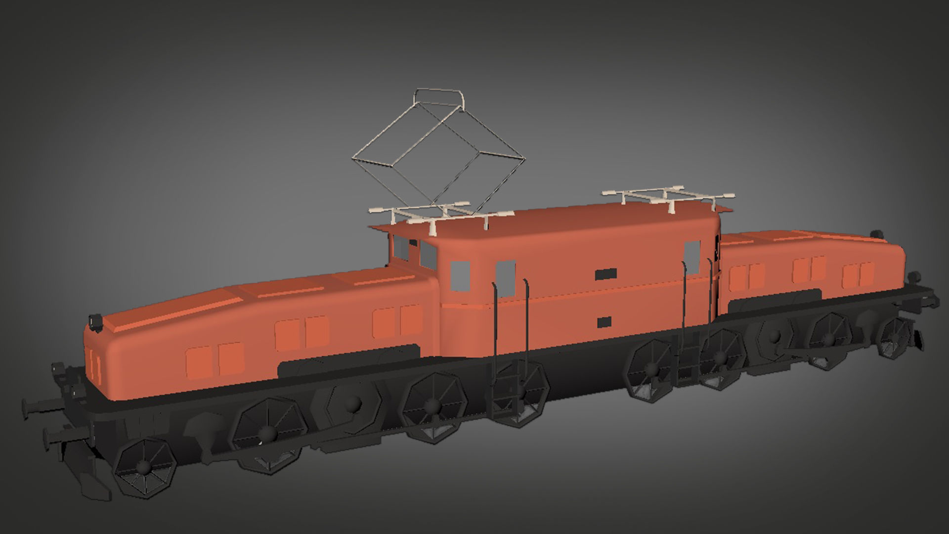 Crocodile Locomotive Train Class Ce 6-8 Low-poly 3D model_3