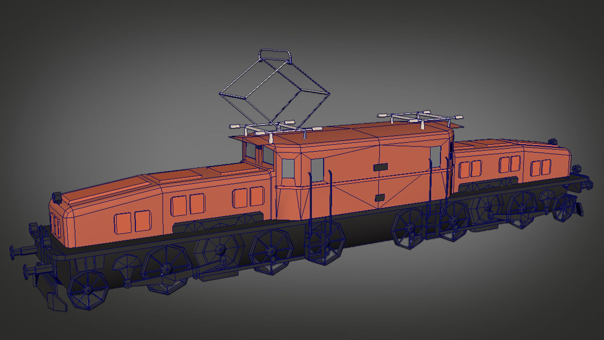 Crocodile Locomotive Train Class Ce 6-8 Low-poly 3D model_5