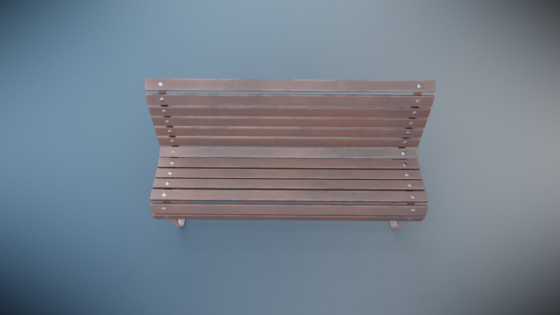 Bench Low-poly 3D model_4